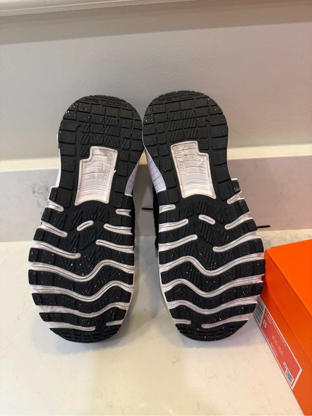 Nike Black and White Flex Run Athletic Sneakers - Picture 4 of 7